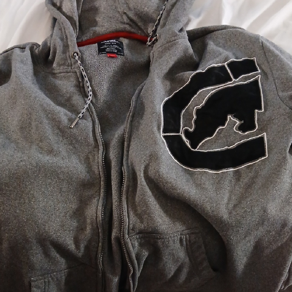 Ecko Unltd Gray Zip-Up Sweater